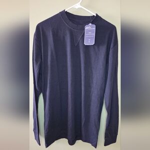 Jackson Hole Mens Long Sleeve Crewneck Shirt Navy Blue Size L NWT